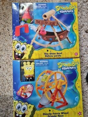 NWT SpongeBob SquarePants Glove World Play Set Lot